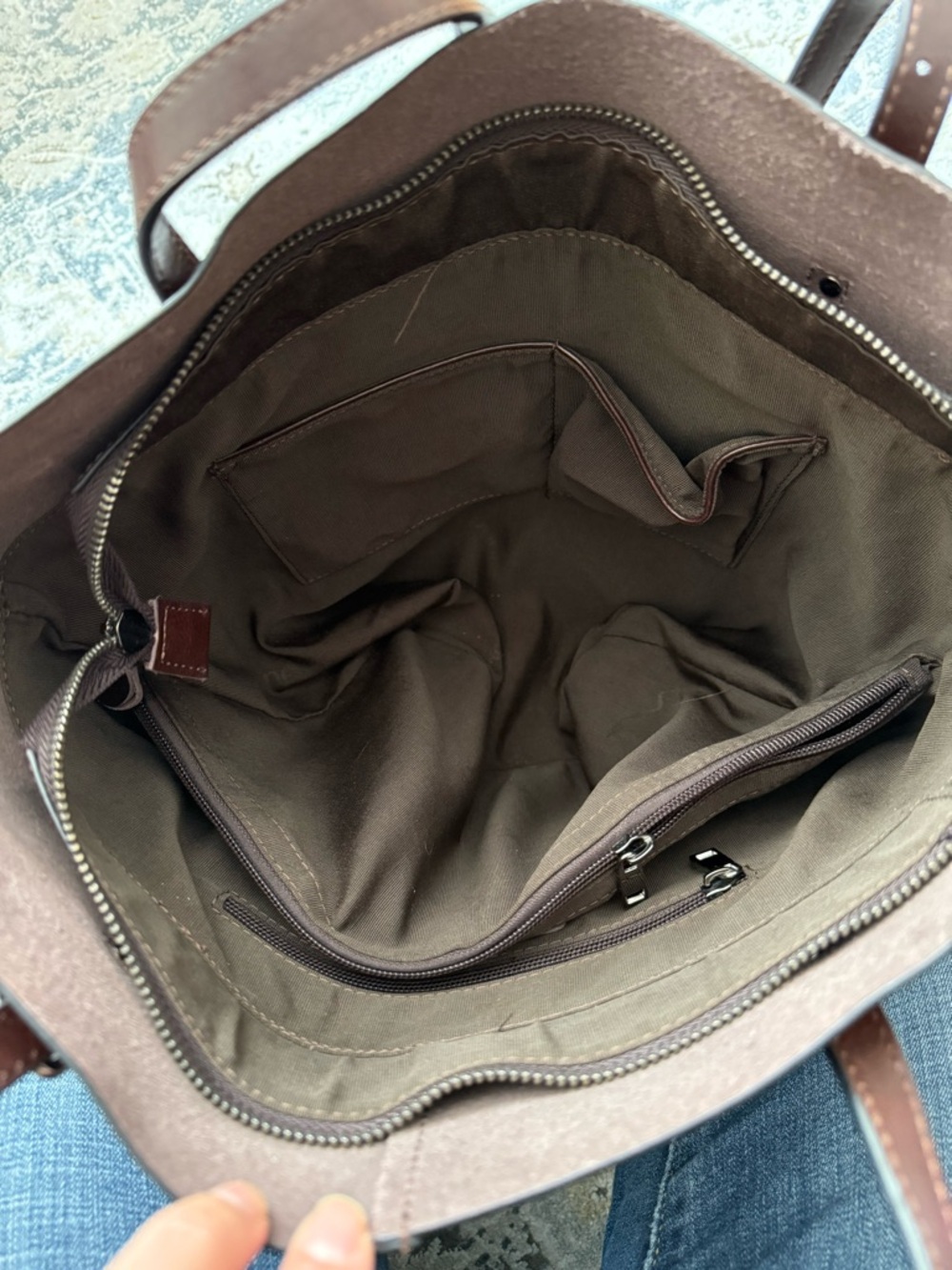 SZONE Leather Tote - Chocolate Brown - Picture 6 of 14